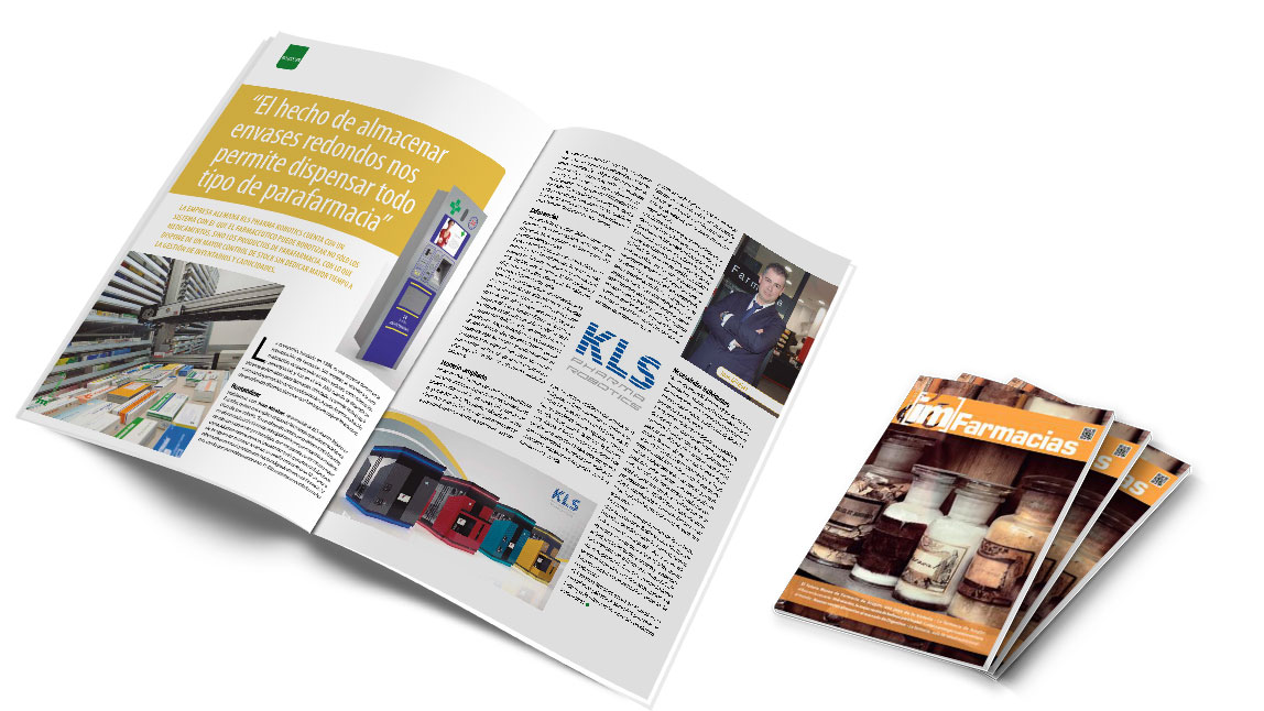 La revista IM Farmacias destaca la gestión de envases redondeados de los robots de farmacia de KLS